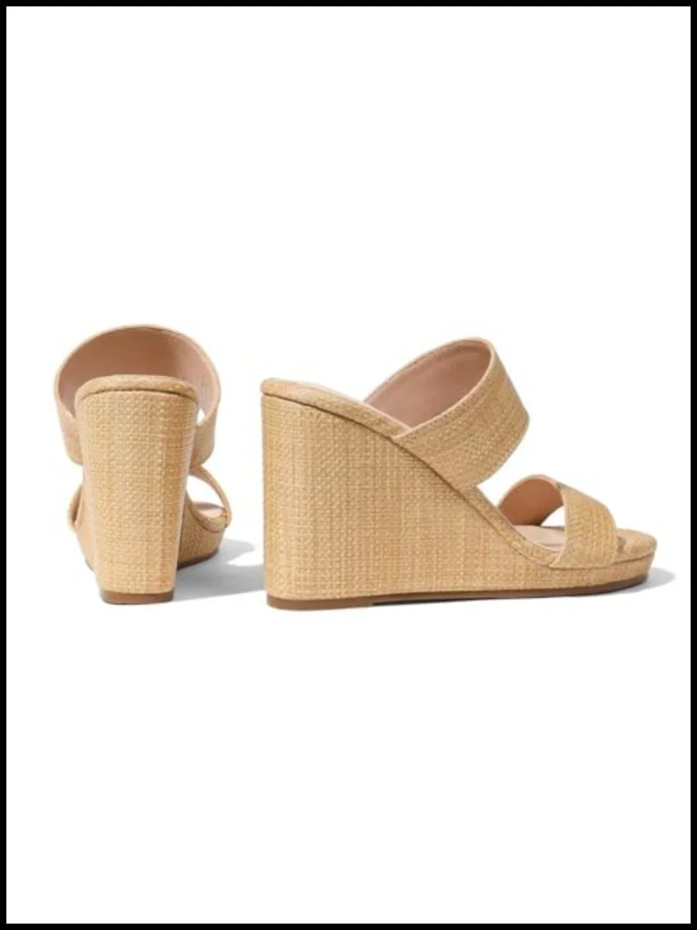 Open Toe Espadrilles Platform Wedge Sandals Slip On Mules